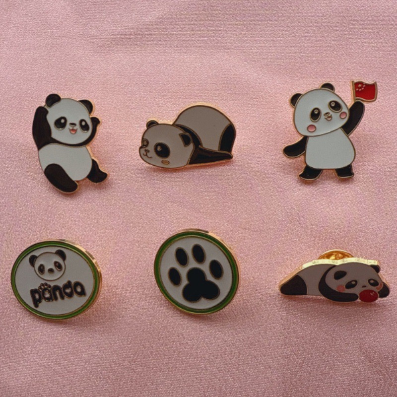 6pcs Cartoon China Panda Badge - đánh giá và giá Event Party