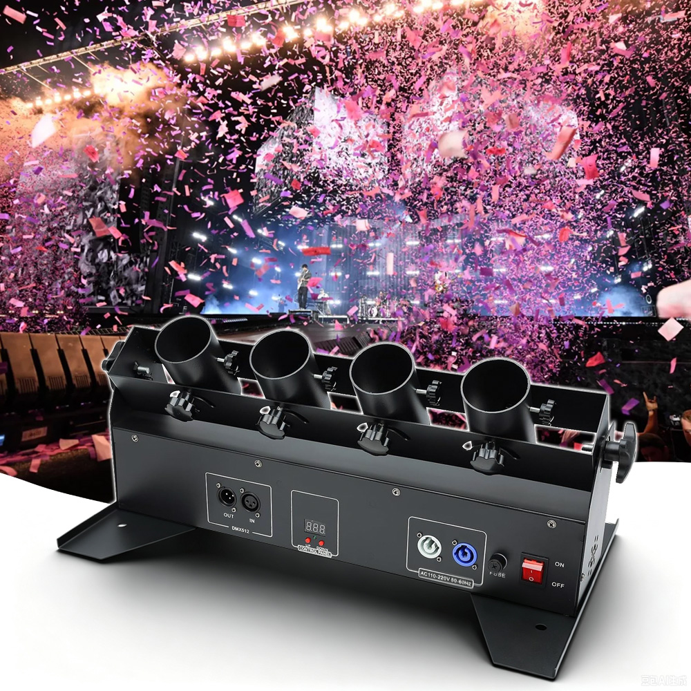 150W 4 Head Electric Confetti  - đánh giá và giá Confetti Cannon Tube
