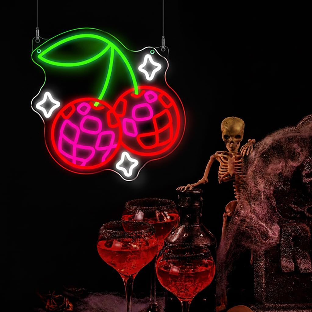 Disco Ball Cherry LED Neon Sig - đánh giá và giá Neon Sign Party